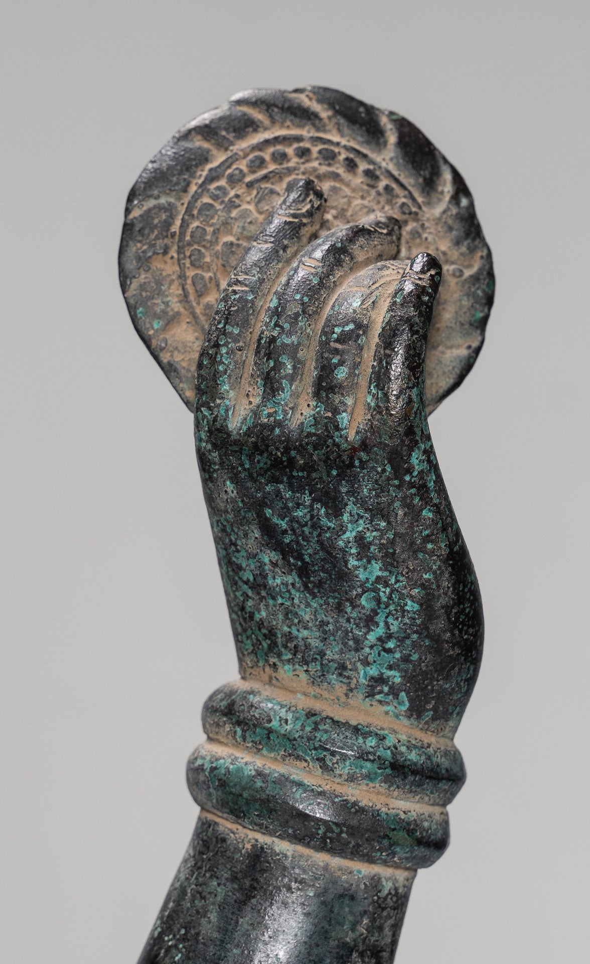 Antique Khmer Style Bronze Standing Bayon Vishnu Statue - Protector - 130cm/52"