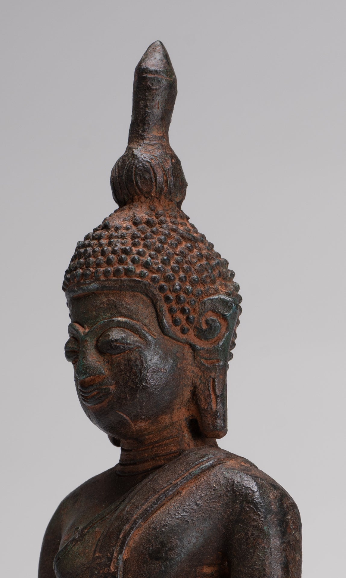 Buddha Statue - Antique Laos Style Enlightenment Buddha Statue - 33cm/13"