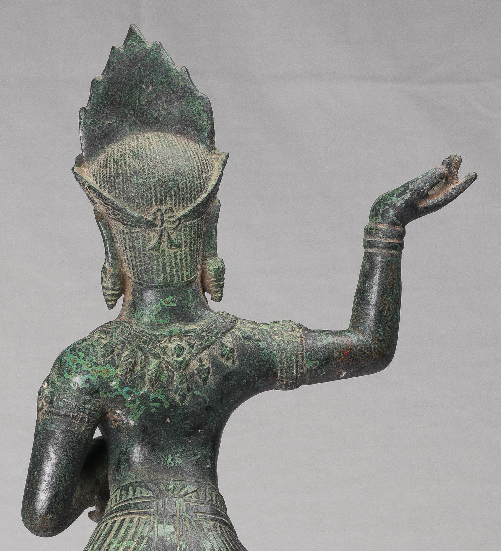 Apsara Statue - Antique Khmer Style Angkor Wat Bronze Standing Apsara or Angel - 56cm/22"