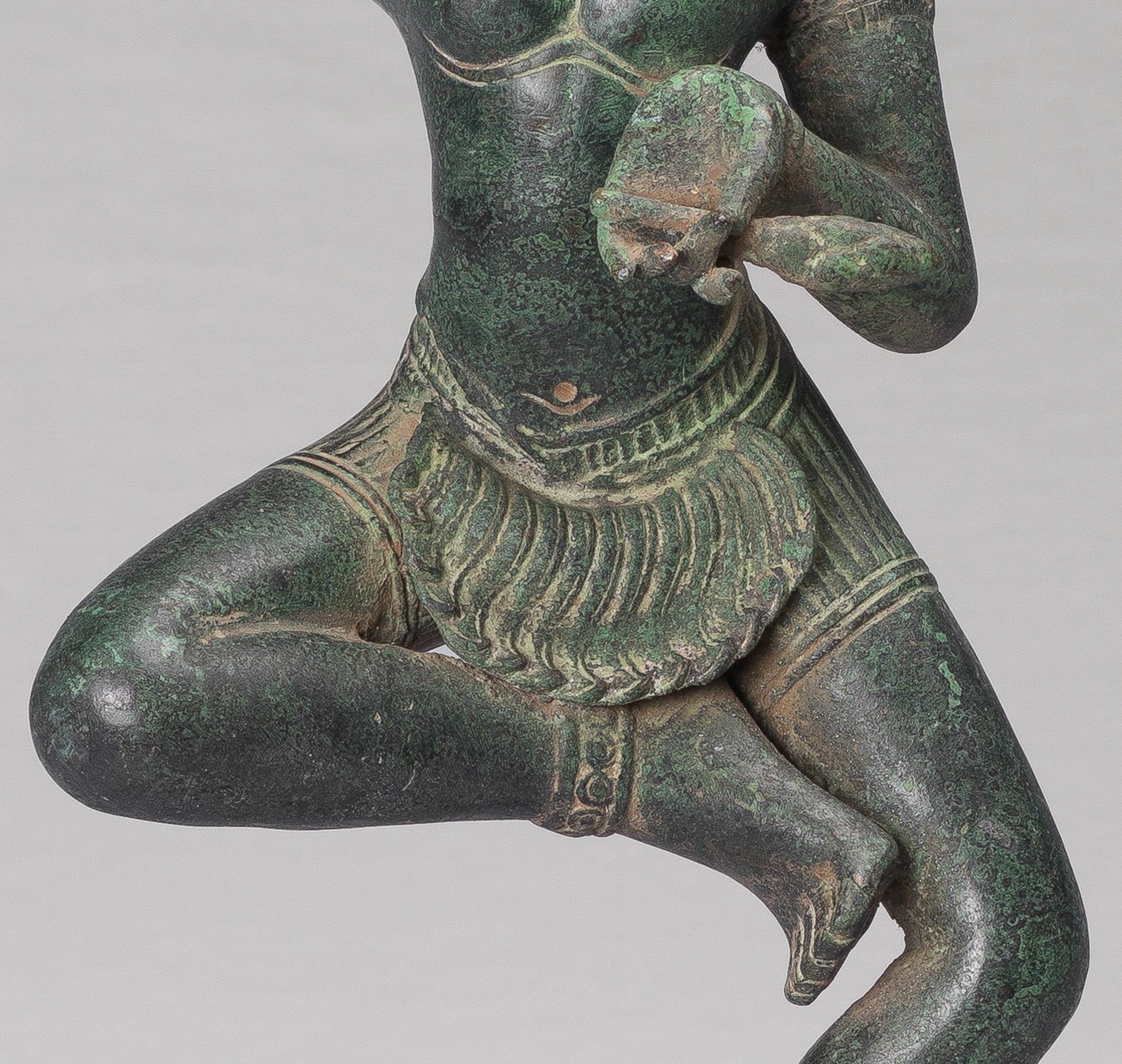 Apsara Statue - Antique Khmer Style Angkor Wat Bronze Standing Apsara or Angel - 56cm/22"