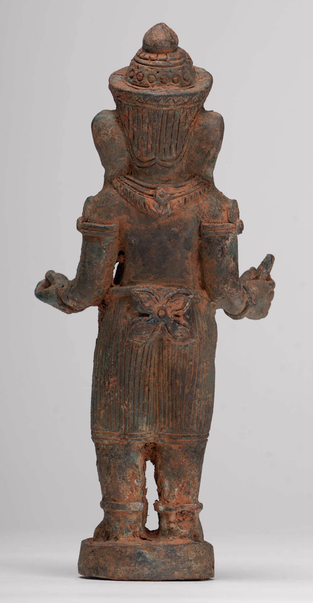 Ganesha Statue - Antique Thai Style Bronze Standing Ganesh Statue - 18.5cm/7"