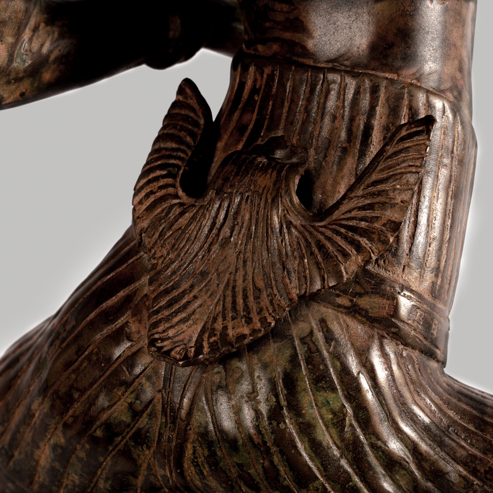 Antique Thai Style Bronze Dancing Apsara or Angel Statue - 85cm/34"