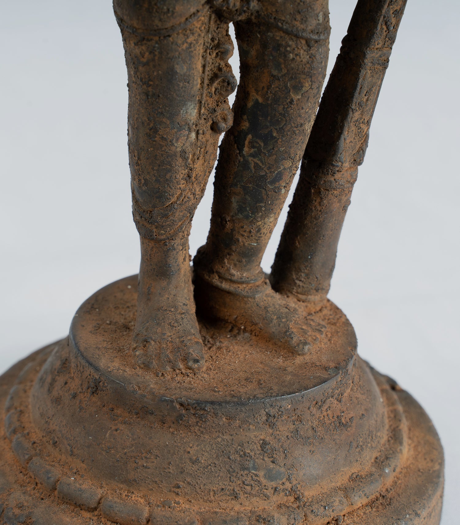 Vishnu-Antike Java Style Majapahit stehend Bronze Vishnu Statue-29cm/11 "