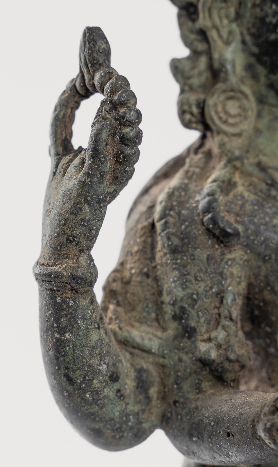 Shiva Statue - Antique Java Style Majapahit Standing Bronze Shiva Statue - 31cm/12"