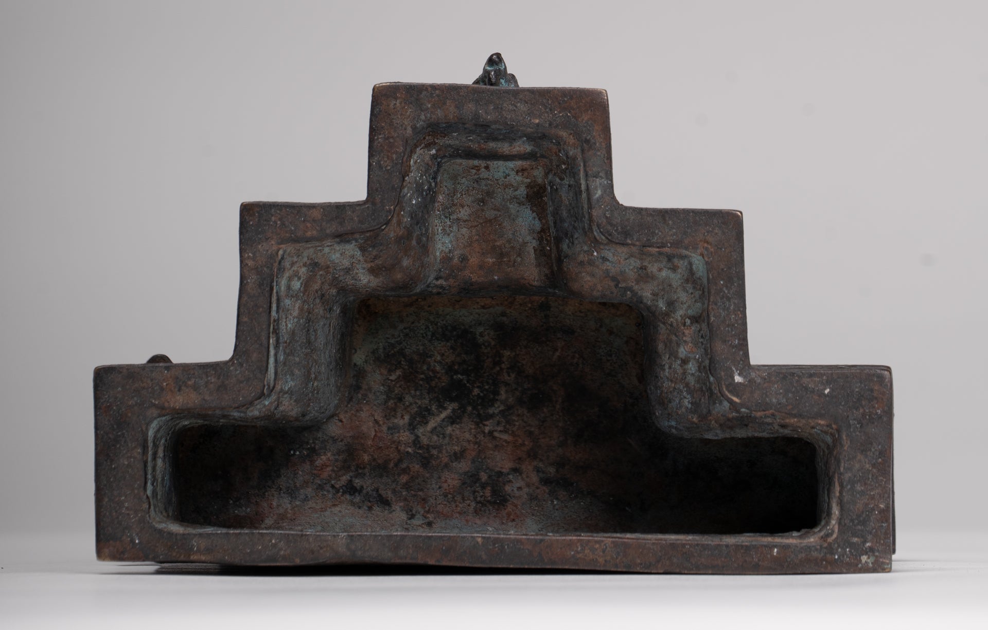 Ganesha Statue - Antique Javanese Style Bronze Standing Four Arm Ganesha Statue - 31cm/12"