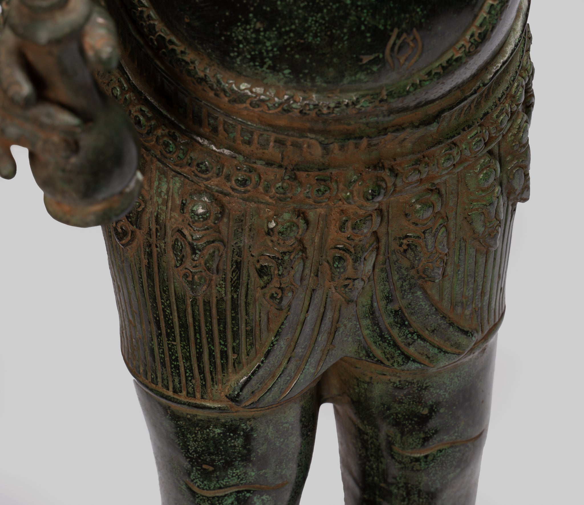 Statua di Ganesha - Statua Ganesha in stile antico Khmer in piedi in piedi e Yoni - 86 cm/34 "