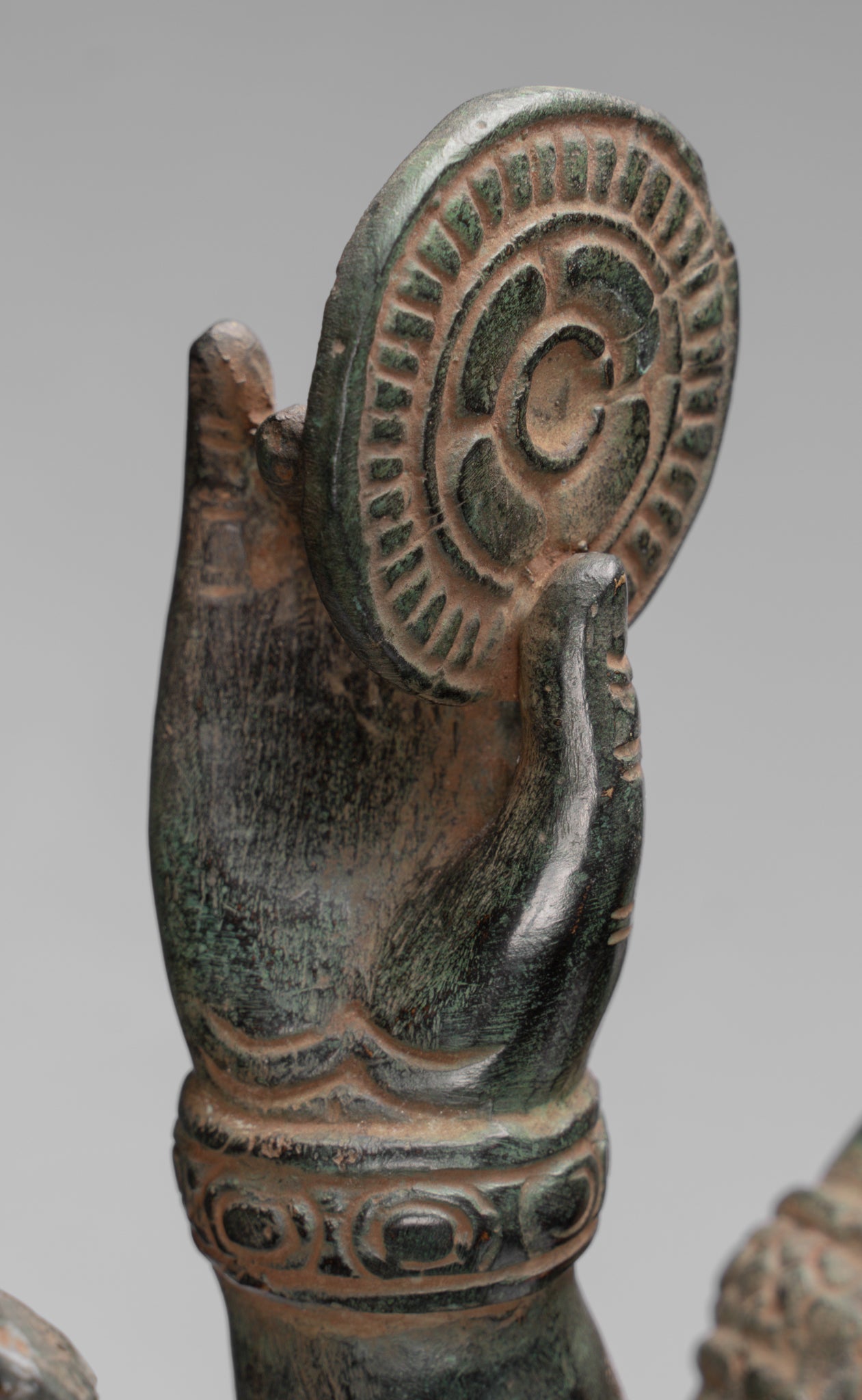 Statua di Ganesha - Statua Ganesha in stile antico Khmer in piedi in piedi e Yoni - 86 cm/34 "