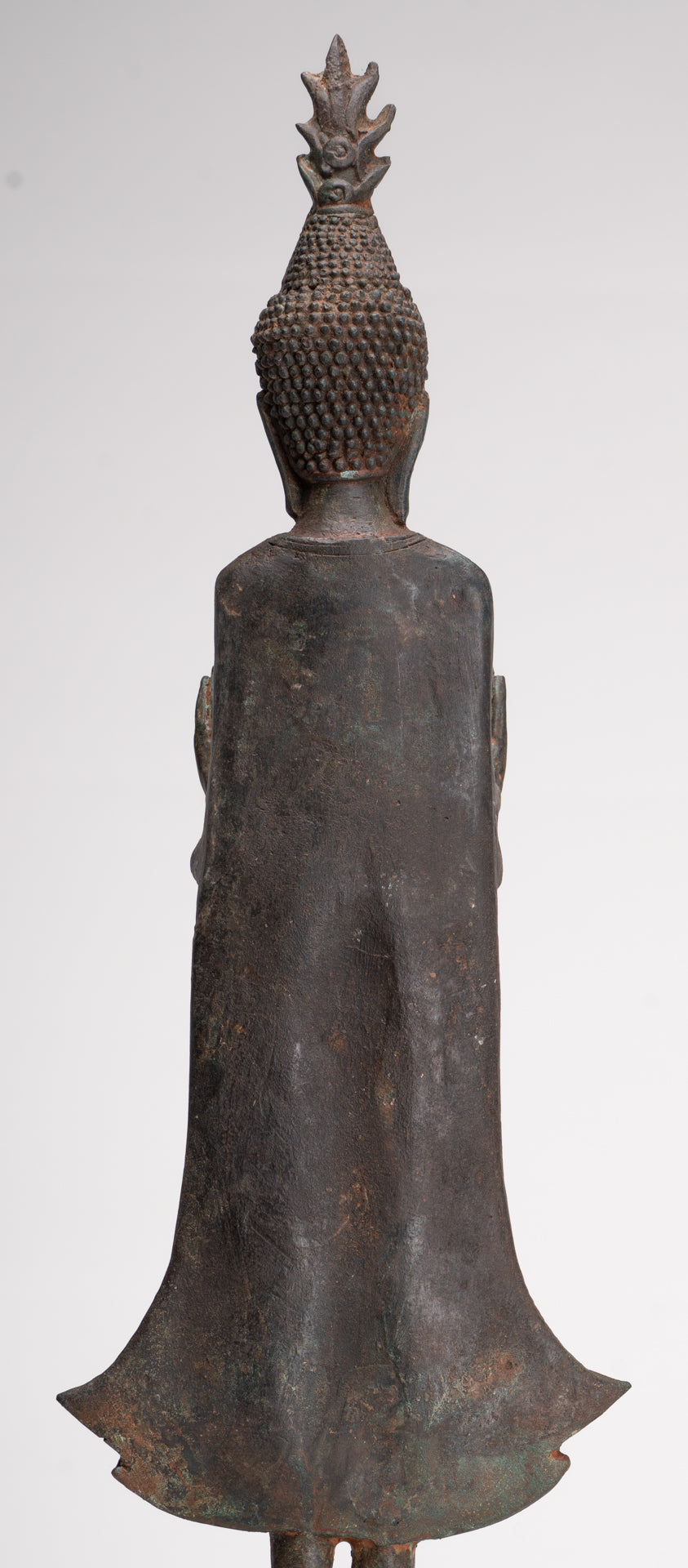 Buddha Statue - Antique Laos Style Standing Buddha Statue in Dharmachakra Teaching Mudra - 50cm/20"