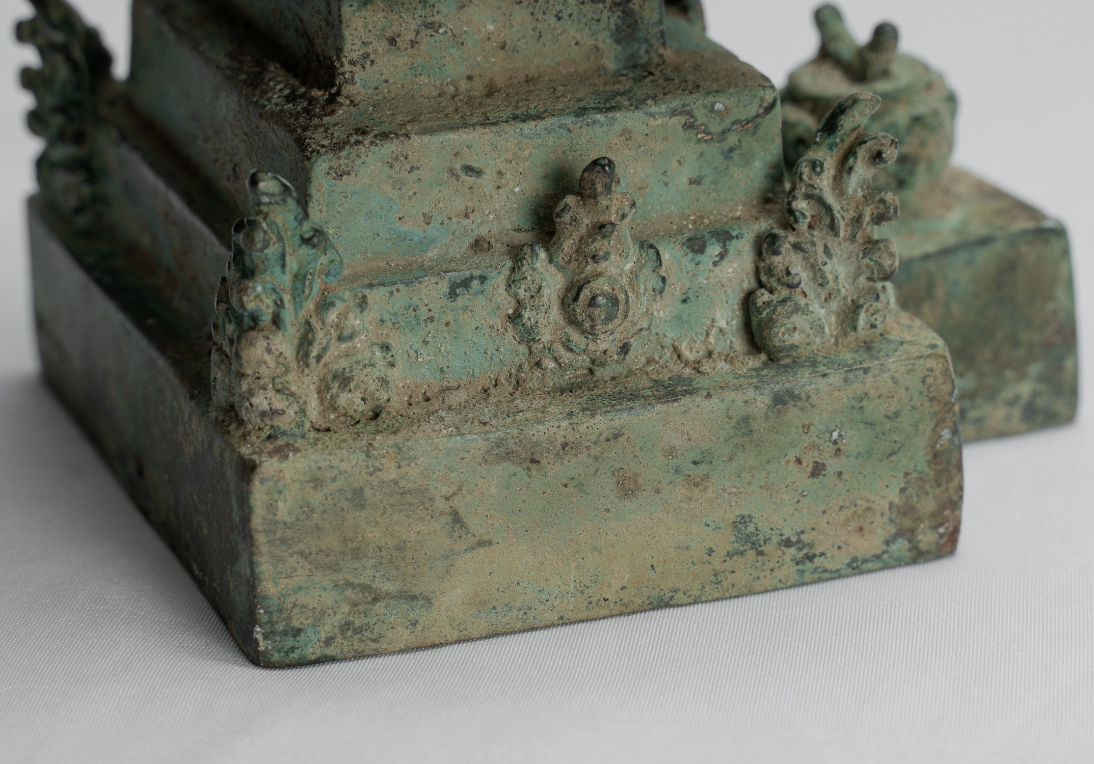 Buddha Statue - Antique Indonesian Style Bronze Seated Javanese Teaching Buddha Statue -26cm/10"