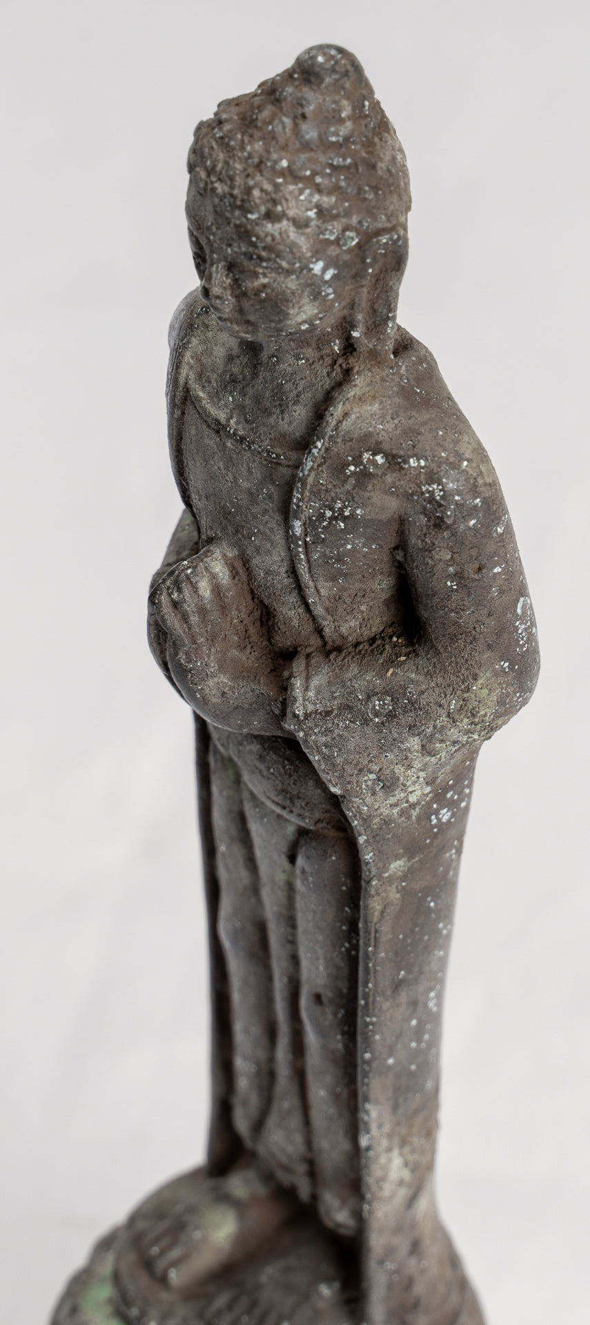Buddha Statue - Antique Indonesian Style Standing Bronze Javanese Adoration Buddha - 16cm/6"