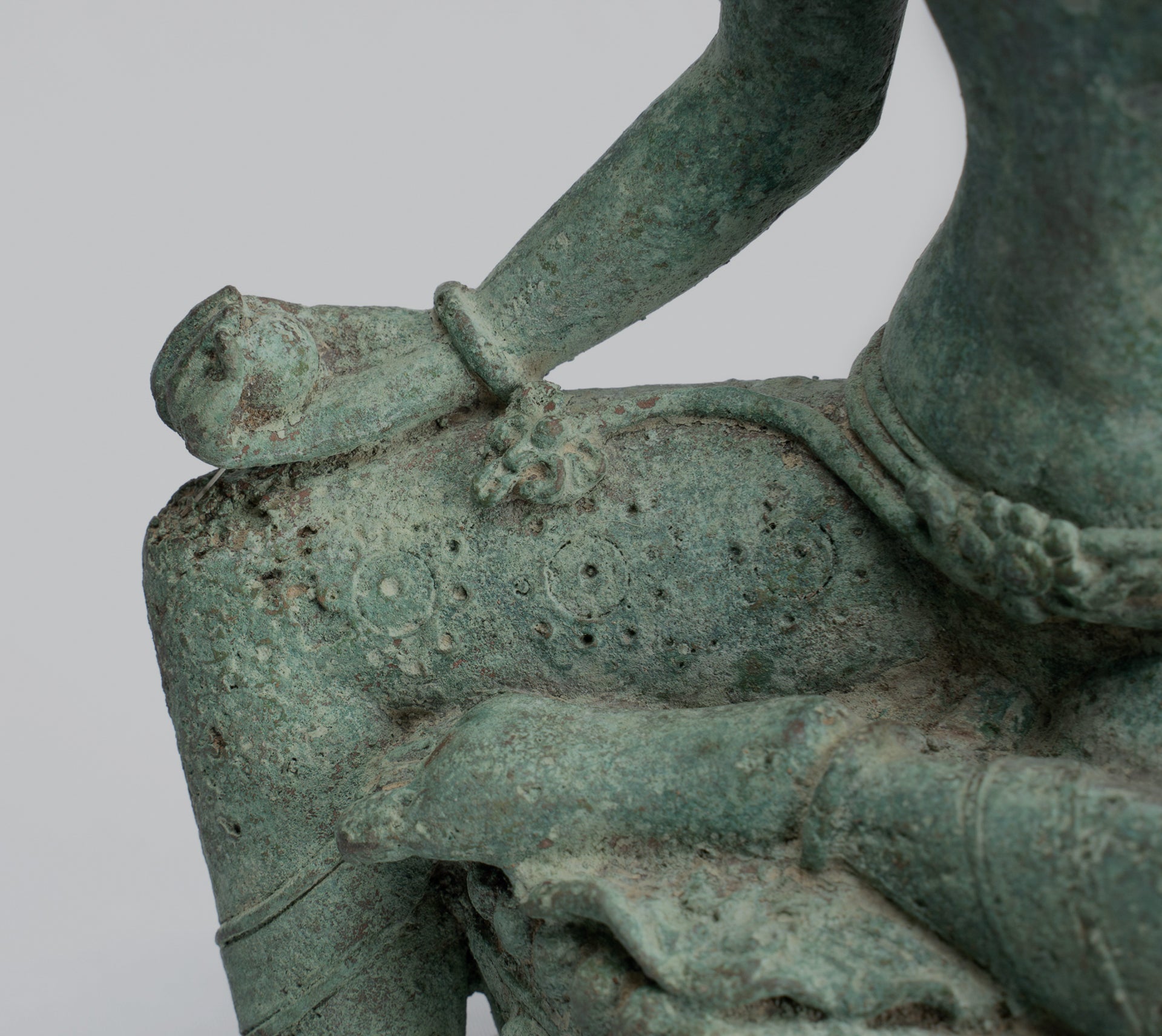 Bodhisattva Statue -Antique Indonesian Style Javanese Avalokiteshvara Bodhisattva Statue - 20.5cm/8"