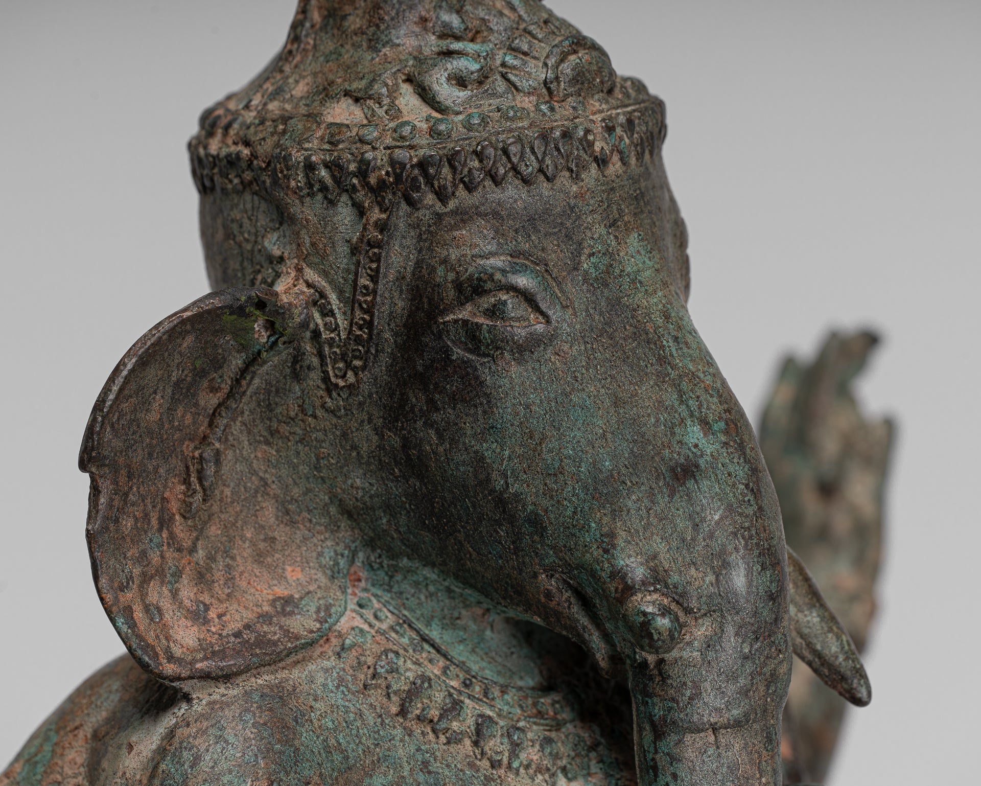 Ganesha Statue - Antique Chola Style Indian Bronze Standing Ganesh Statue - 49cm/20"