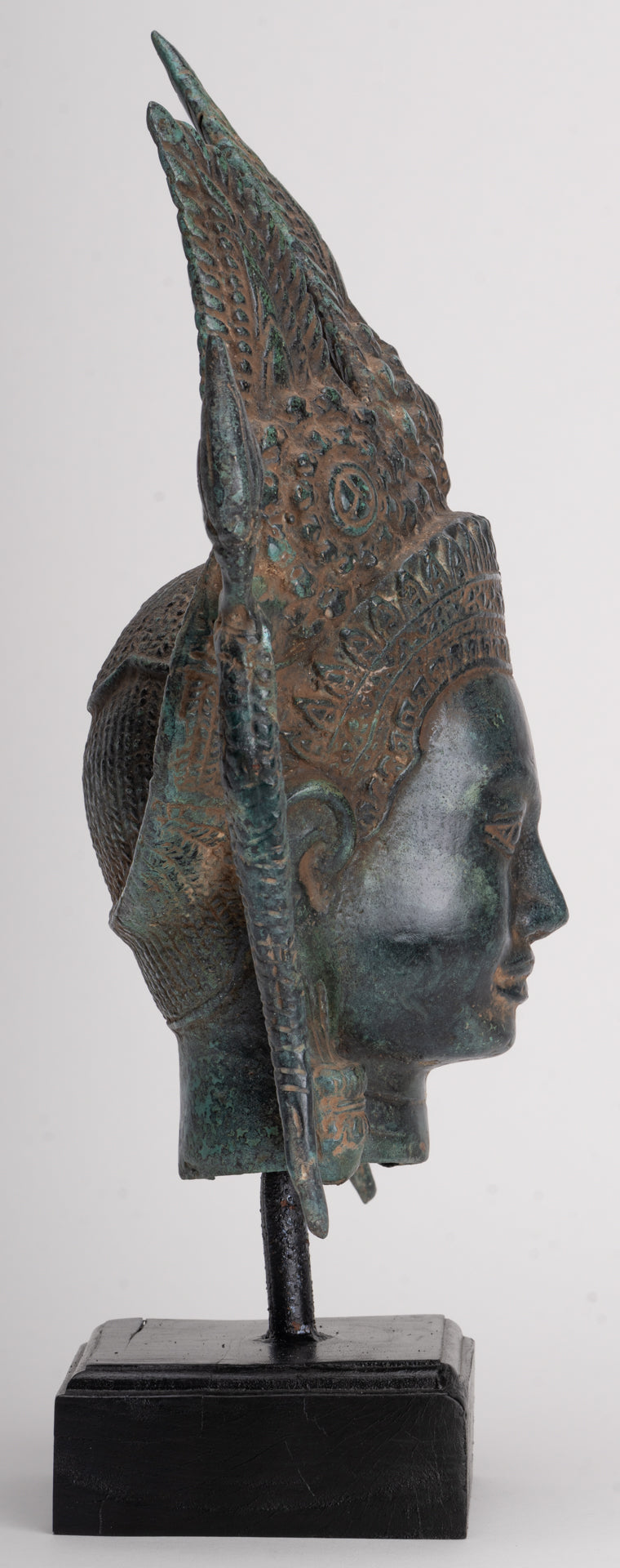 Antique Khmer Style Bronze Angkor Wat Apsara or Angel Statue - 35cm/14"