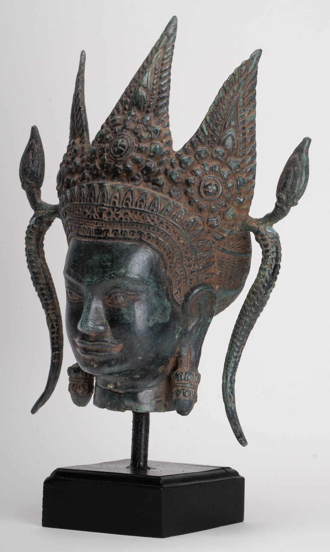 Antique Khmer Style Bronze Angkor Wat Apsara or Angel Statue - 35cm/14"