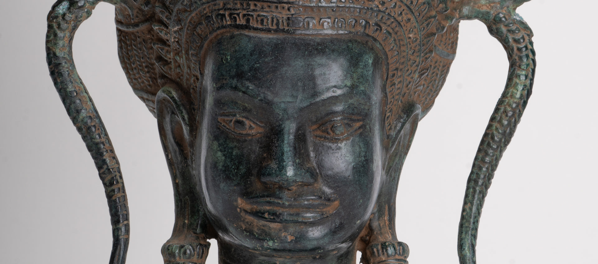 Antique Khmer Style Bronze Angkor Wat Apsara or Angel Statue - 35cm/14"