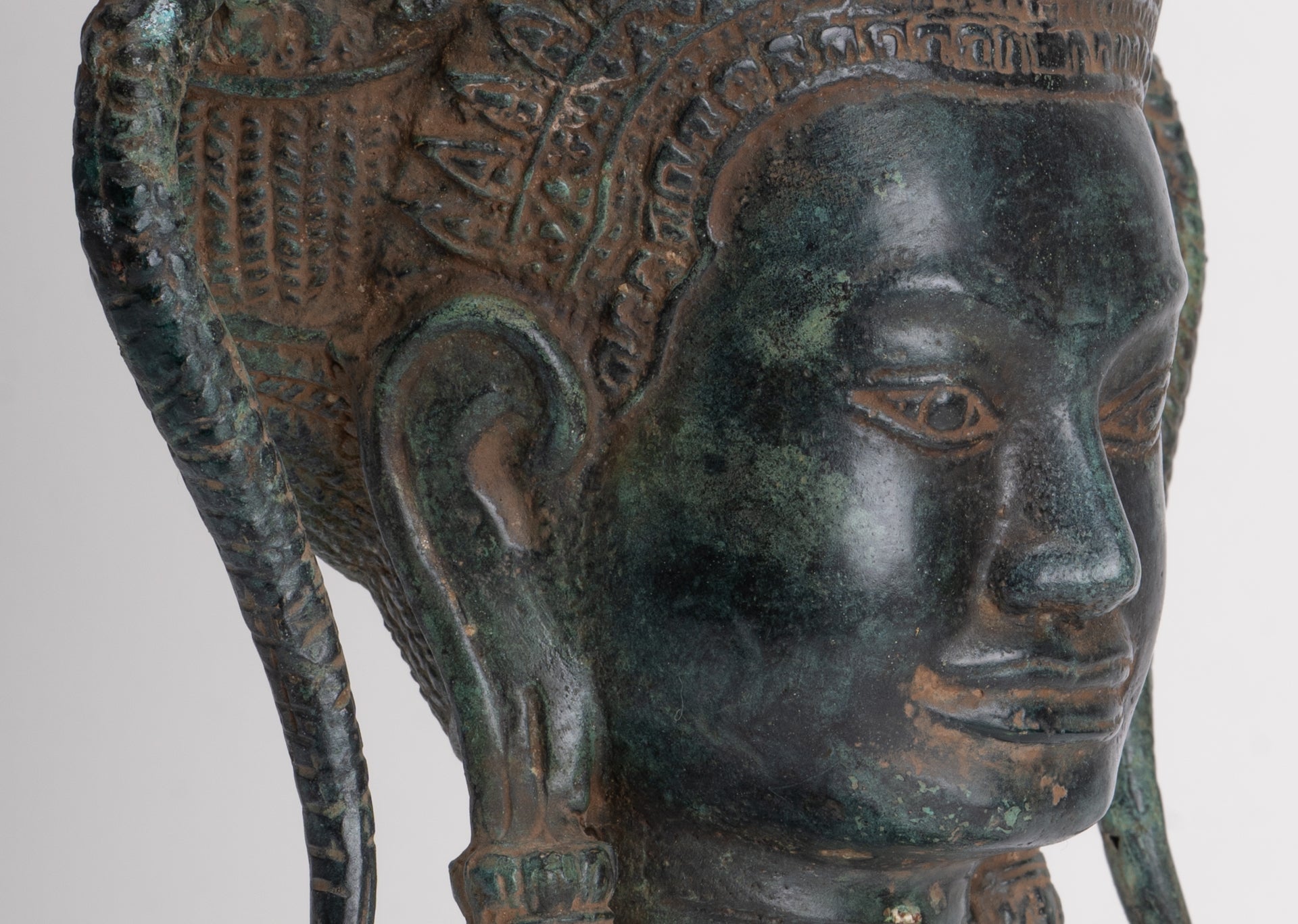 Antique Khmer Style Bronze Angkor Wat Apsara or Angel Statue - 35cm/14"
