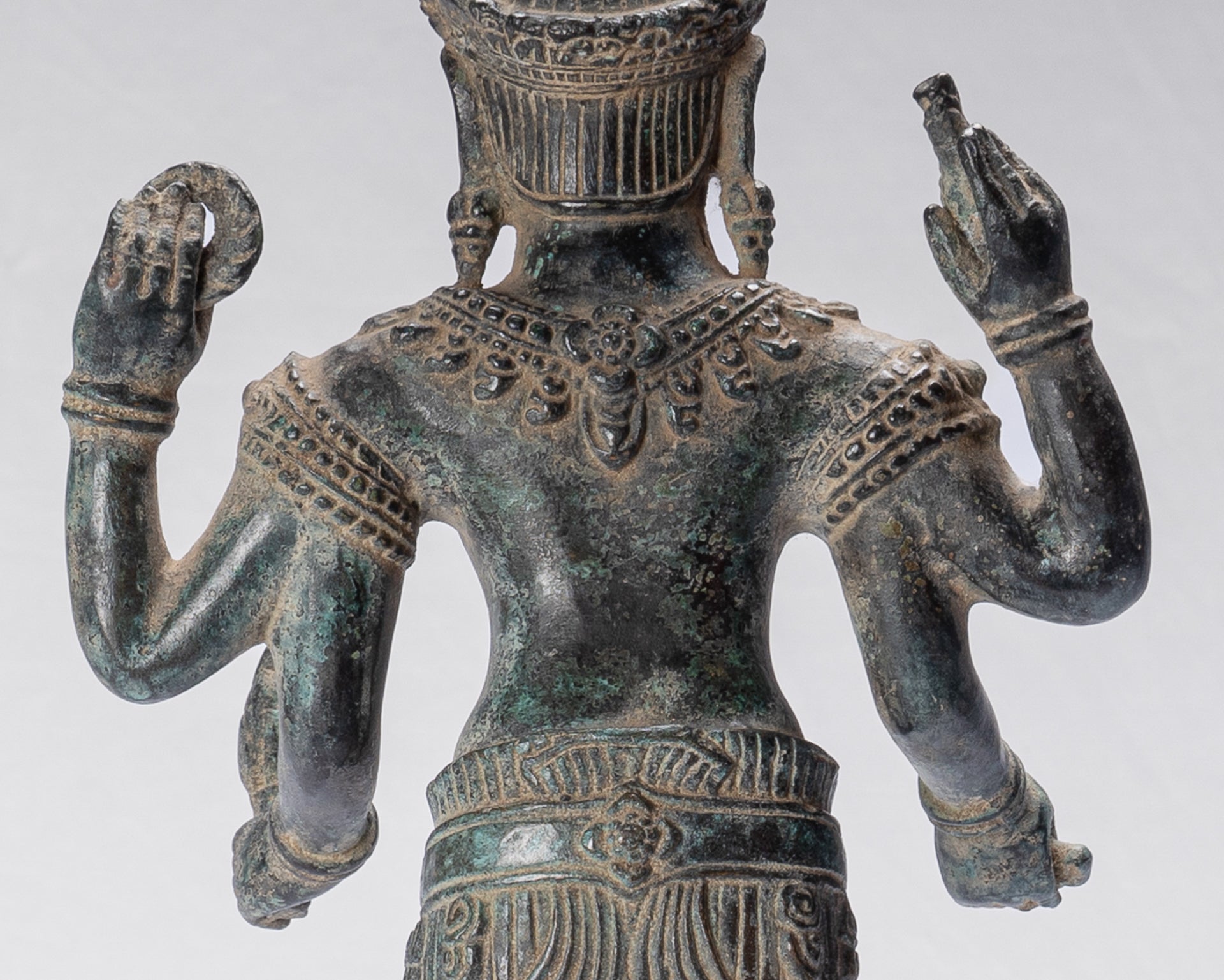 Shiva Statue - Antique Khmer Style Bronze Angkor Wat Style Shiva Statue - 44cm/18"