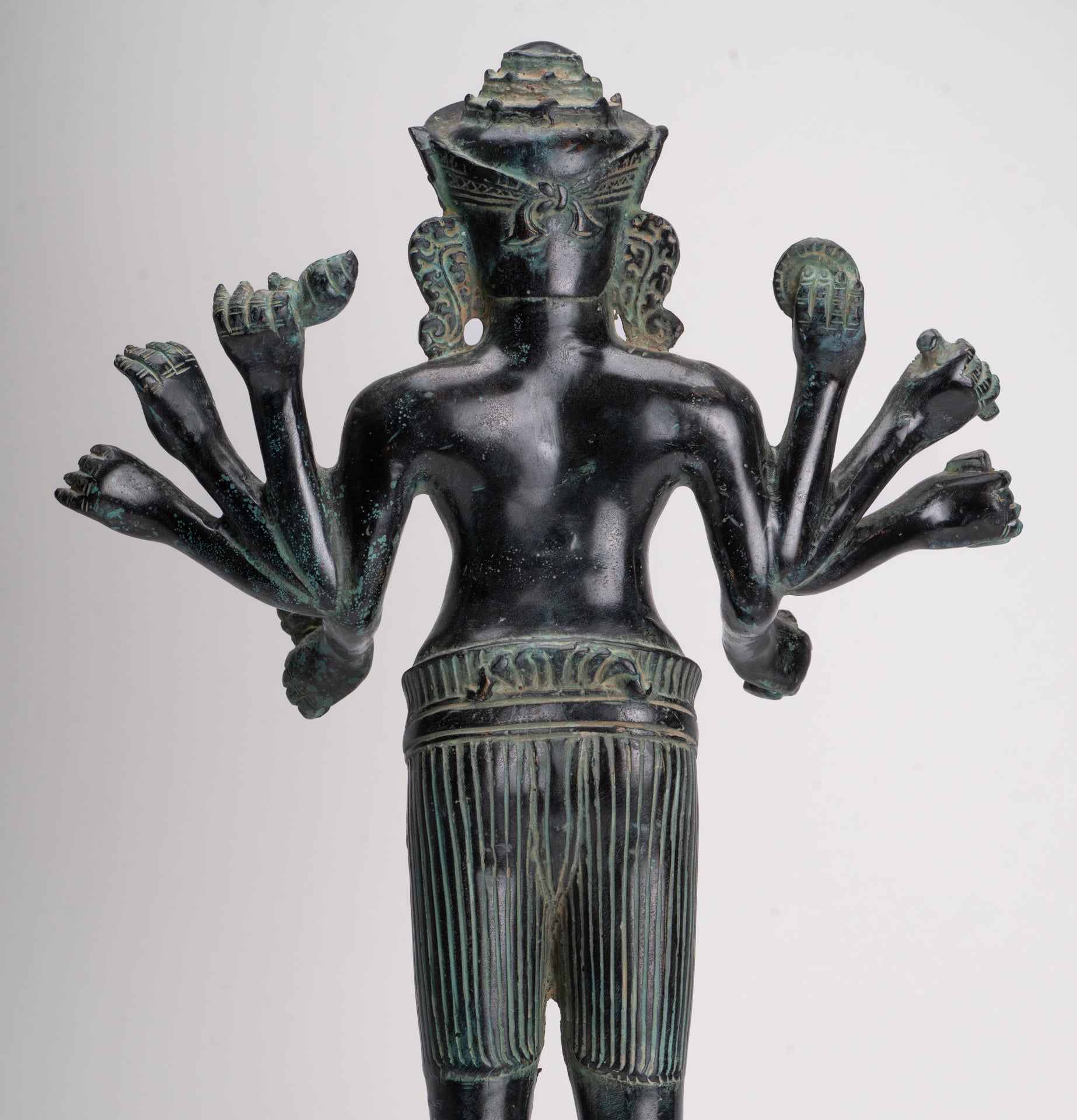 Kalkin Statue - Antique Khmer Style Mounted Bronze Hayagriva Kalkin Horse of Vishnu - 51cm/20"