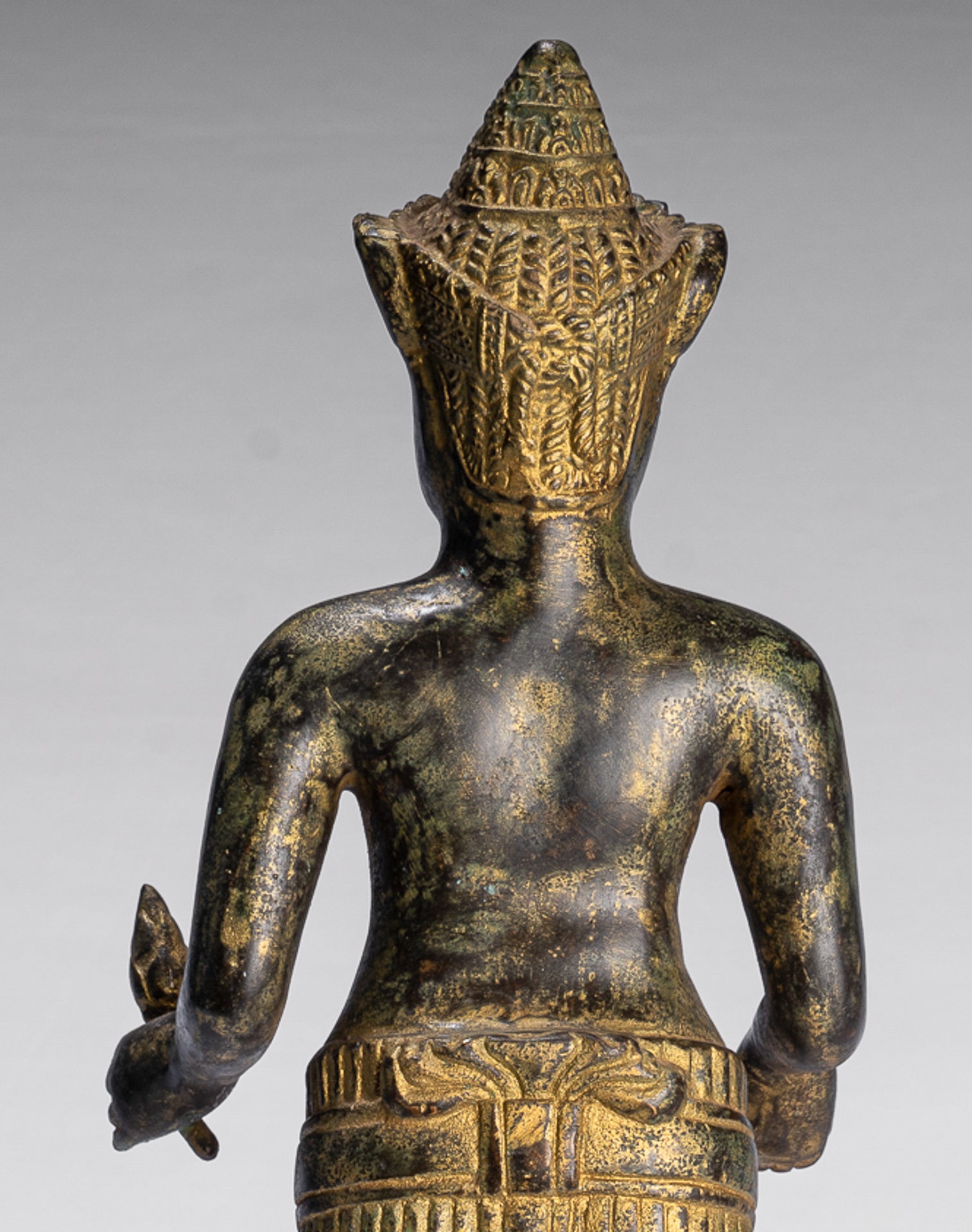 Kalkin Statue - Antique Khmer Style Standing Bronze Hayagriva Kalkin Horse of Vishnu - 47cm/19"