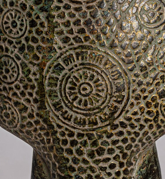 Estatua de Buda - Estilo de bayón antiguo Khmer Meditación Naga Naga Buddha - 21 cm/8 "