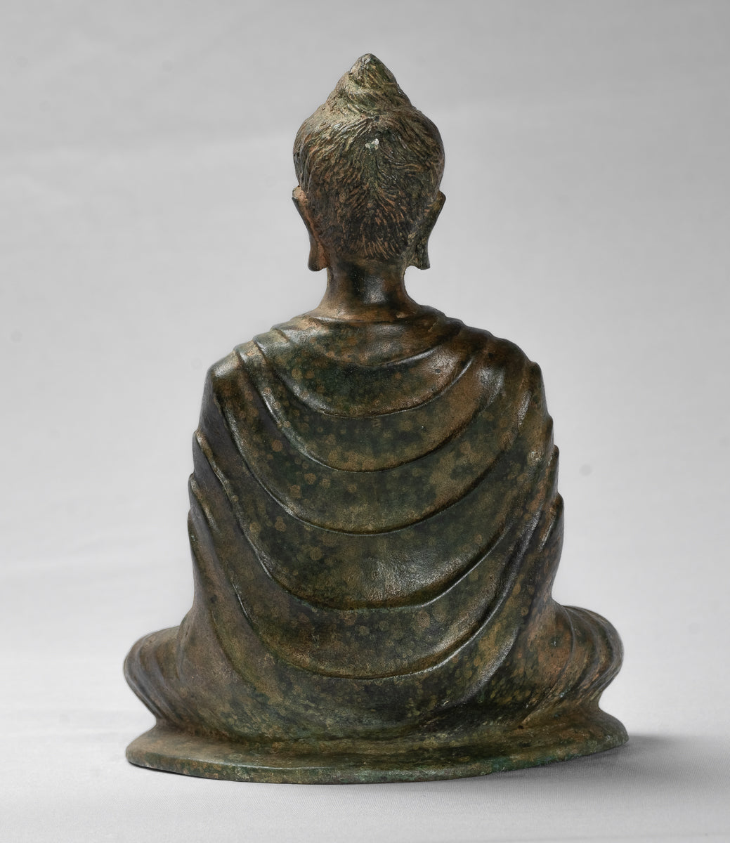 Indian Buddha Statue - Antique Gandhara Style Bronze Protection Buddha Statue - 25cm/10"