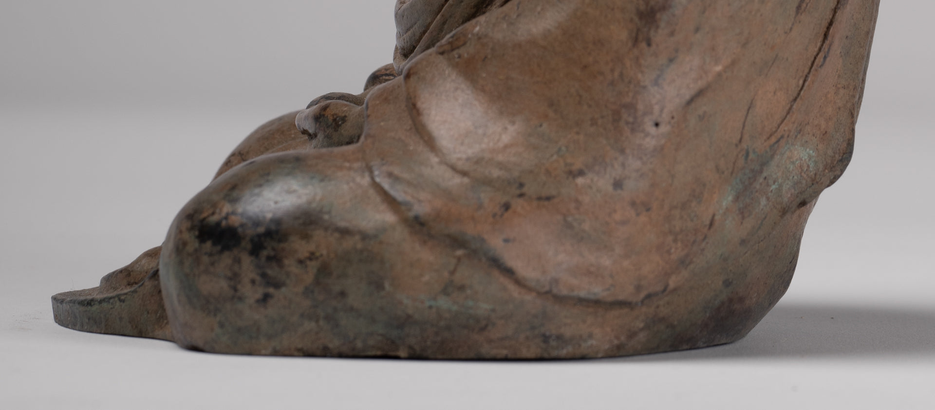 Japanese Buddha - Antique Japanese Style Bronze Seated Meditation Amitabha Buddha Statue - 18cm/7"