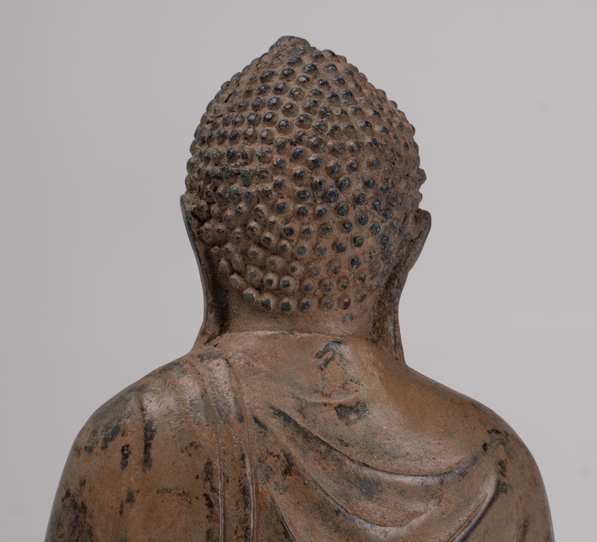 Japanese Buddha - Antique Japanese Style Bronze Seated Meditation Amitabha Buddha Statue - 18cm/7"