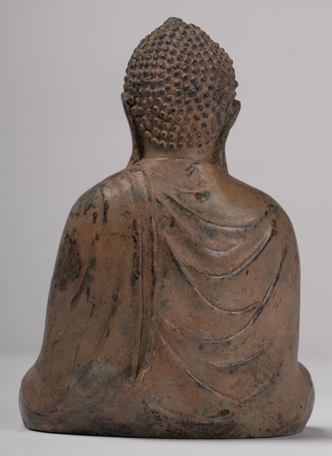 Japanese Buddha - Antique Japanese Style Bronze Seated Meditation Amitabha Buddha Statue - 18cm/7"