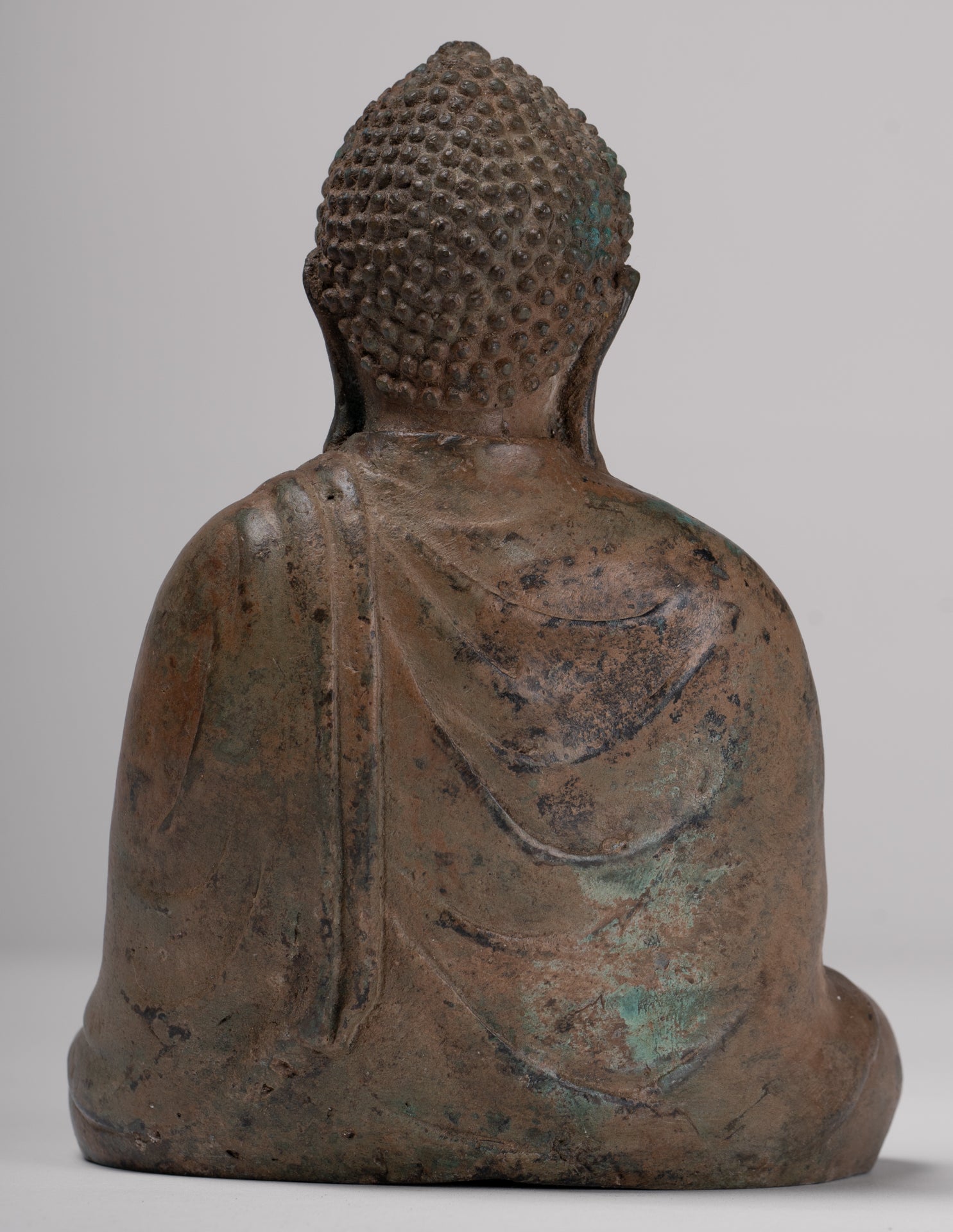 Japanese Buddha - Antique Japanese Style Bronze Seated Meditation Amitabha Buddha Statue - 18cm/7"