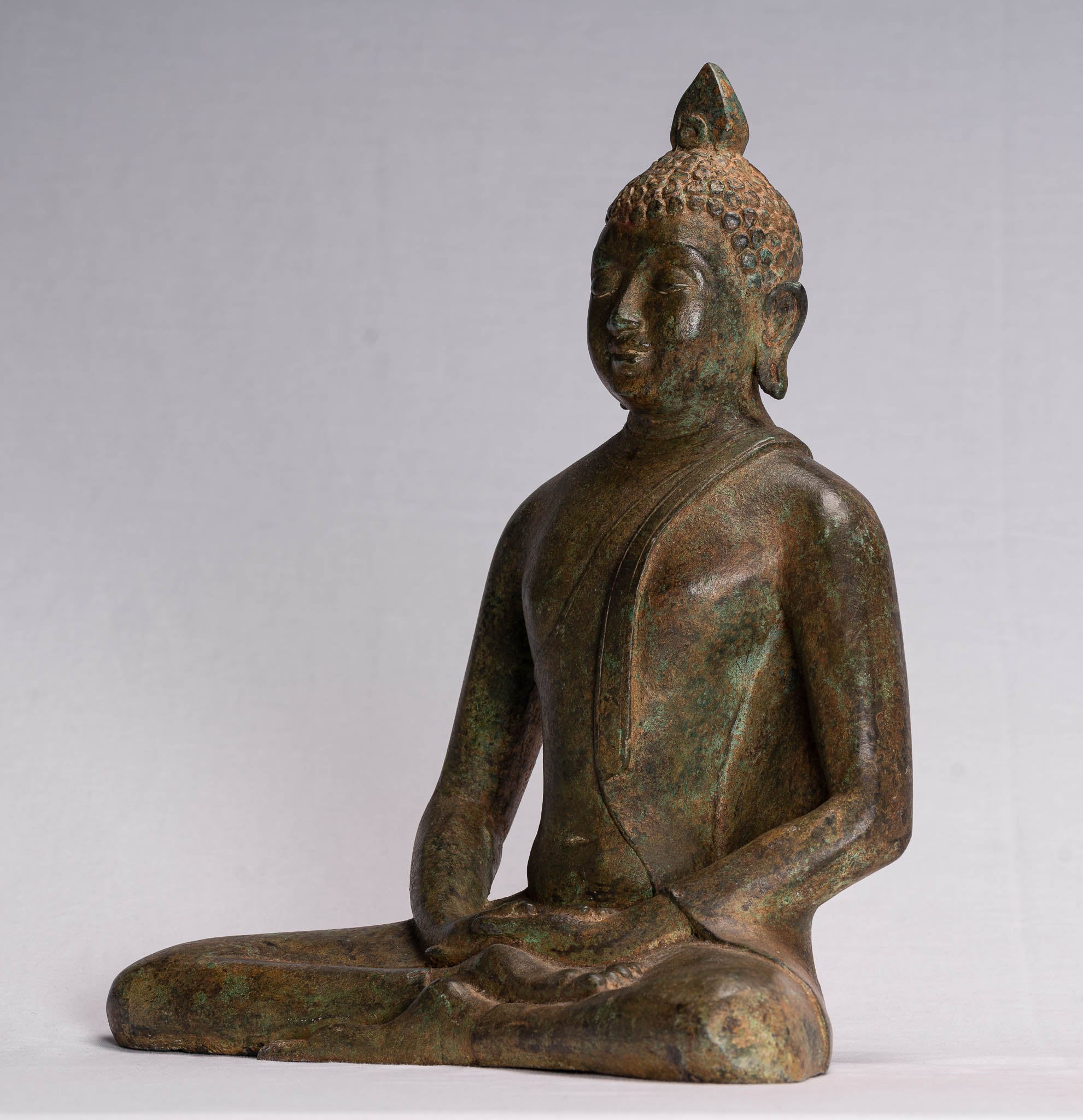 Buddha Statue (Antik) Sri Lanka Stil Bronze Sitzende Meditation Buddha Statue 35cm/14"