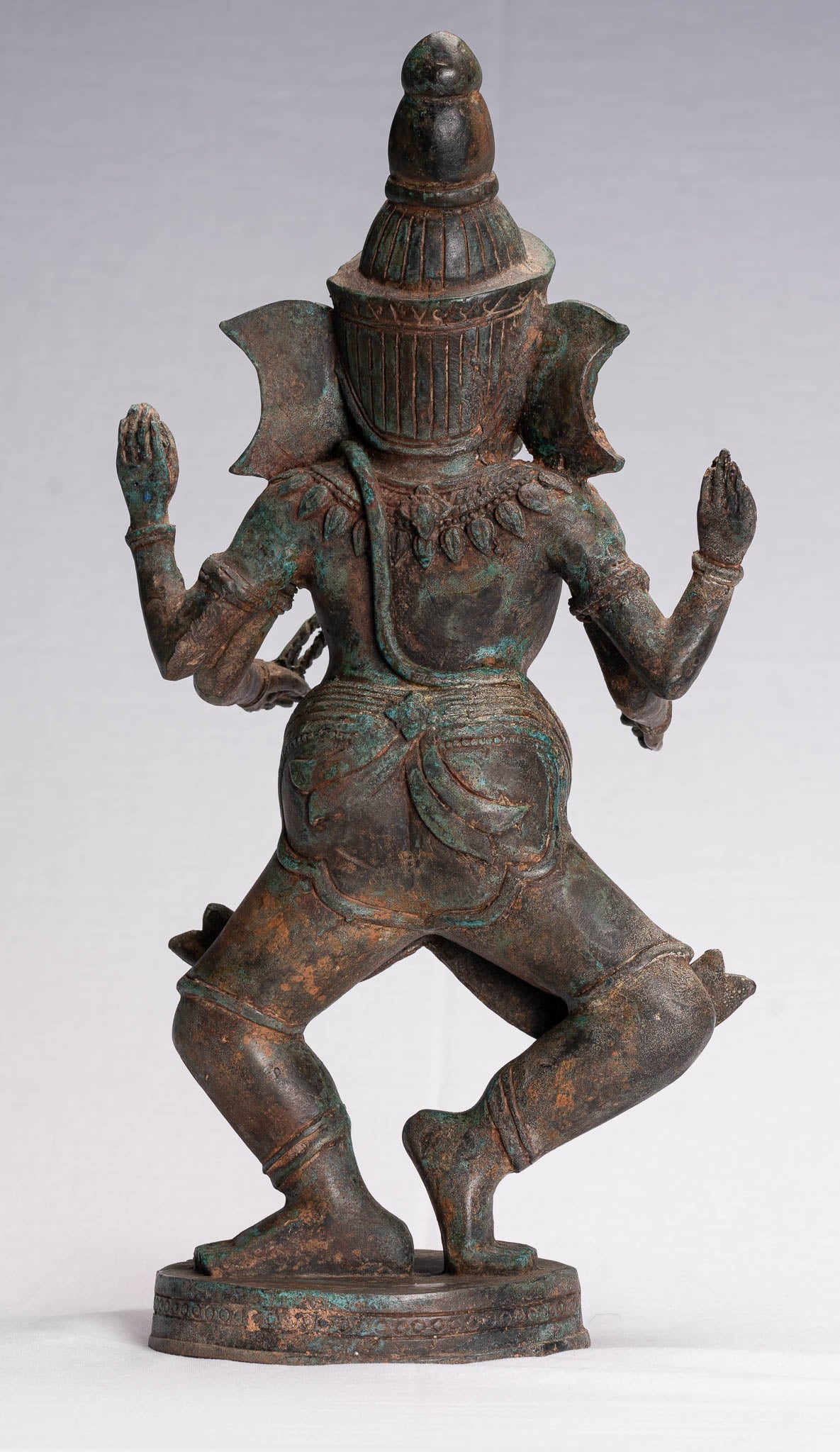 Statua Ganesha - Statua di ganesha in bronzo in stile tailandese antico - 39 cm/16 "