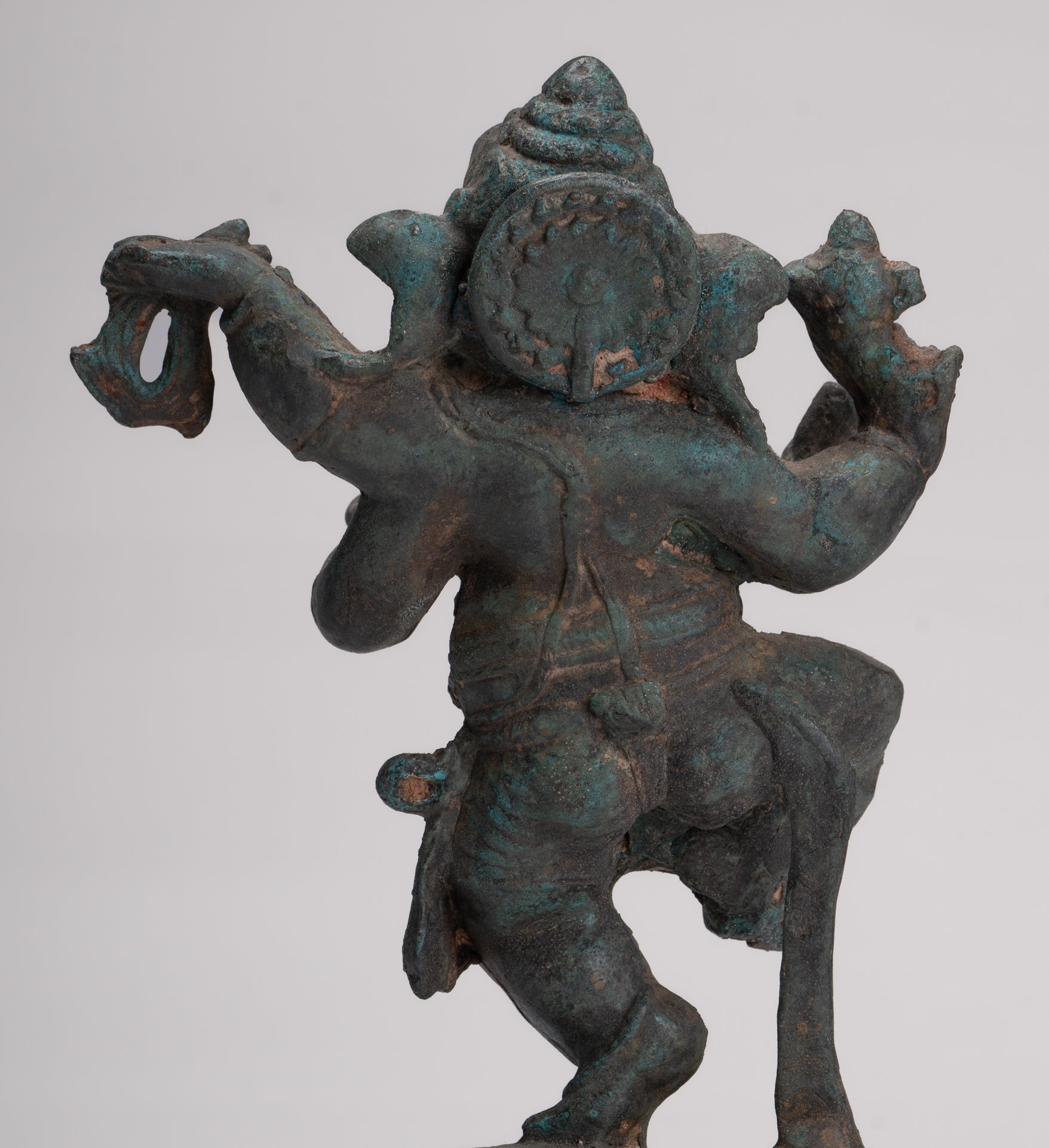 Ganesha Statue - Antique Thai Style Bronze Dancing Ganesha Statue - 30cm/12"
