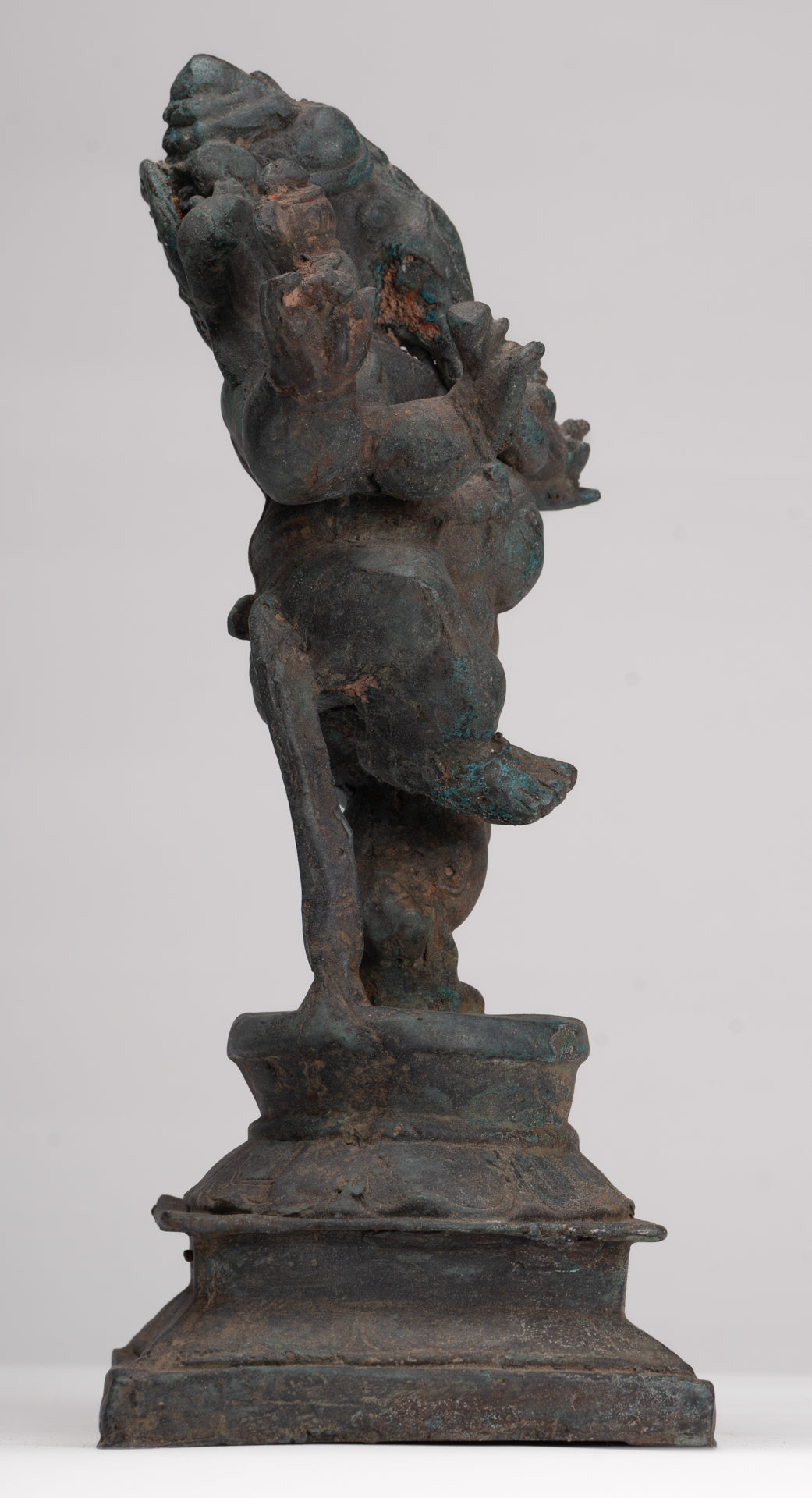 Ganesha Statue - Antique Thai Style Bronze Dancing Ganesha Statue - 30cm/12"