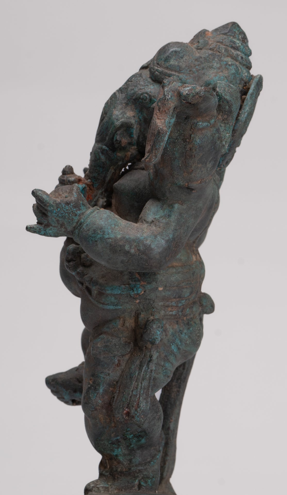 Ganesha Statue - Antique Thai Style Bronze Dancing Ganesha Statue - 30cm/12"