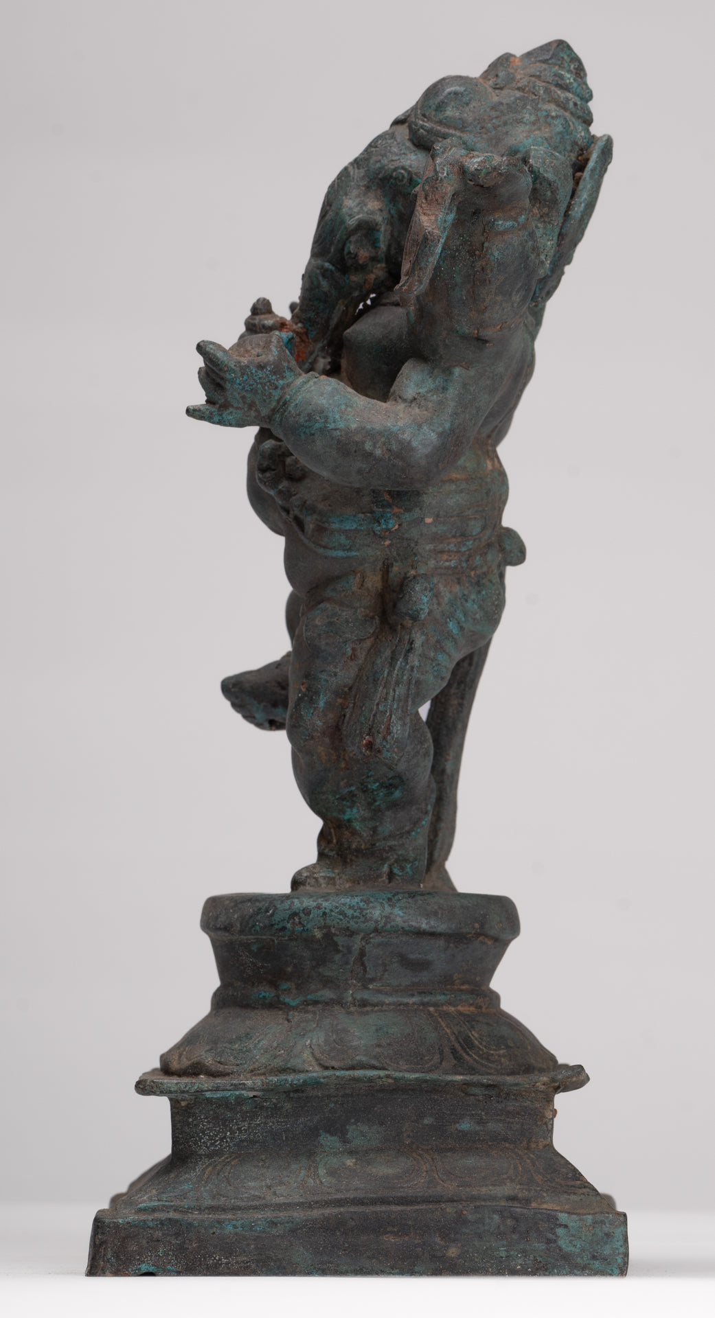 Ganesha Statue - Antique Thai Style Bronze Dancing Ganesha Statue - 30cm/12"