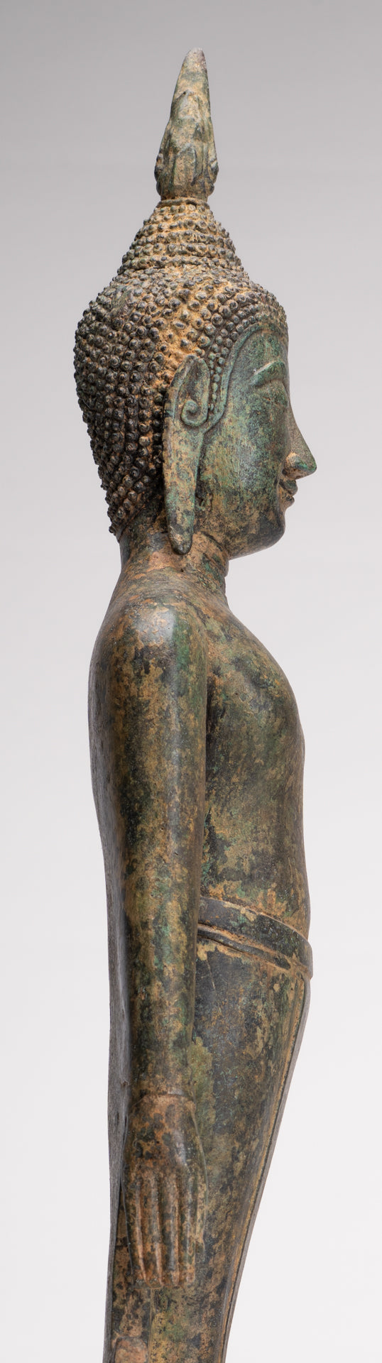 Buddha Statue - Antique Ayutthaya Style Thai Bronze Varada Charity Buddha Statue - 61cm/24"