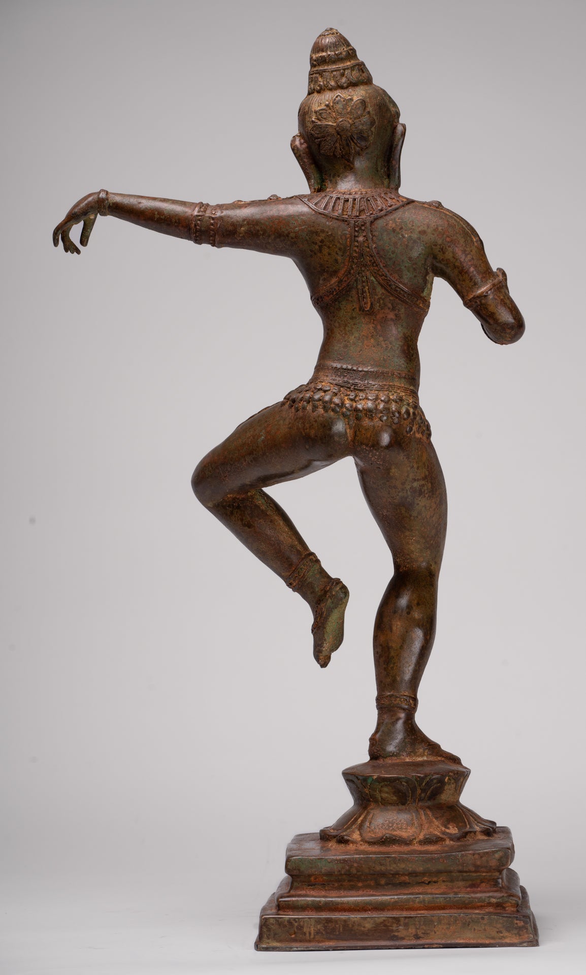 Brahma Statue - Antique Indian Style Dancing Bronze Brahma - Hindu God Creation - 53cm/21"