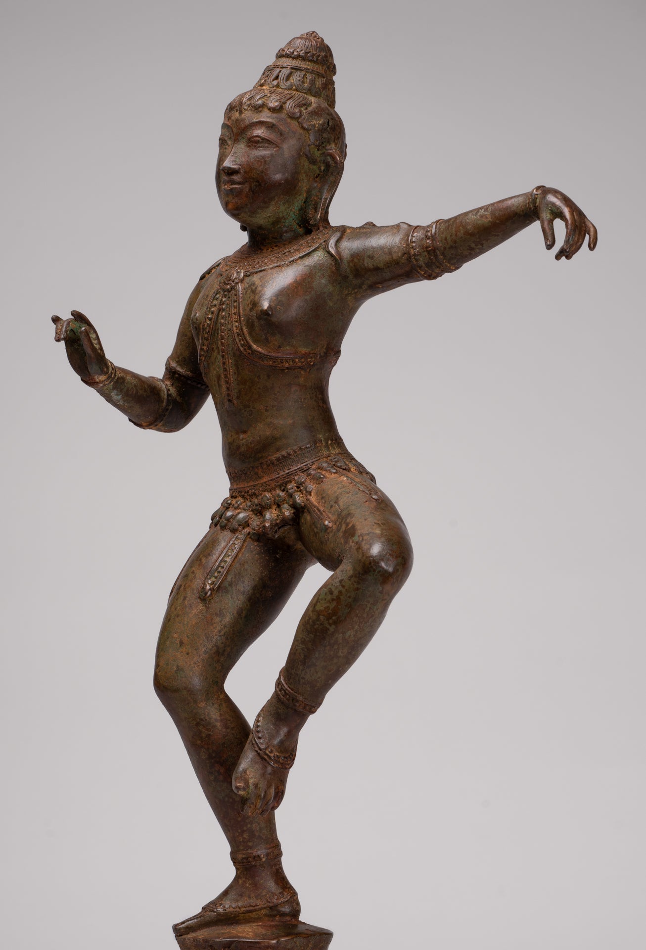 Brahma Statue - Antique Indian Style Dancing Bronze Brahma - Hindu God Creation - 53cm/21"