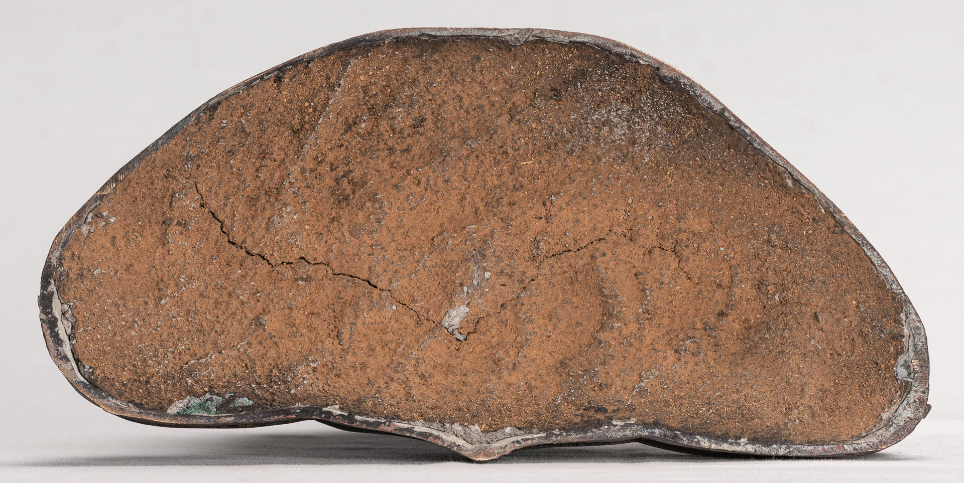 Buddha Statue - Antique Thai Style Seated Bronze Dvaravati Meditation Buddha Statue - 29cm/12"