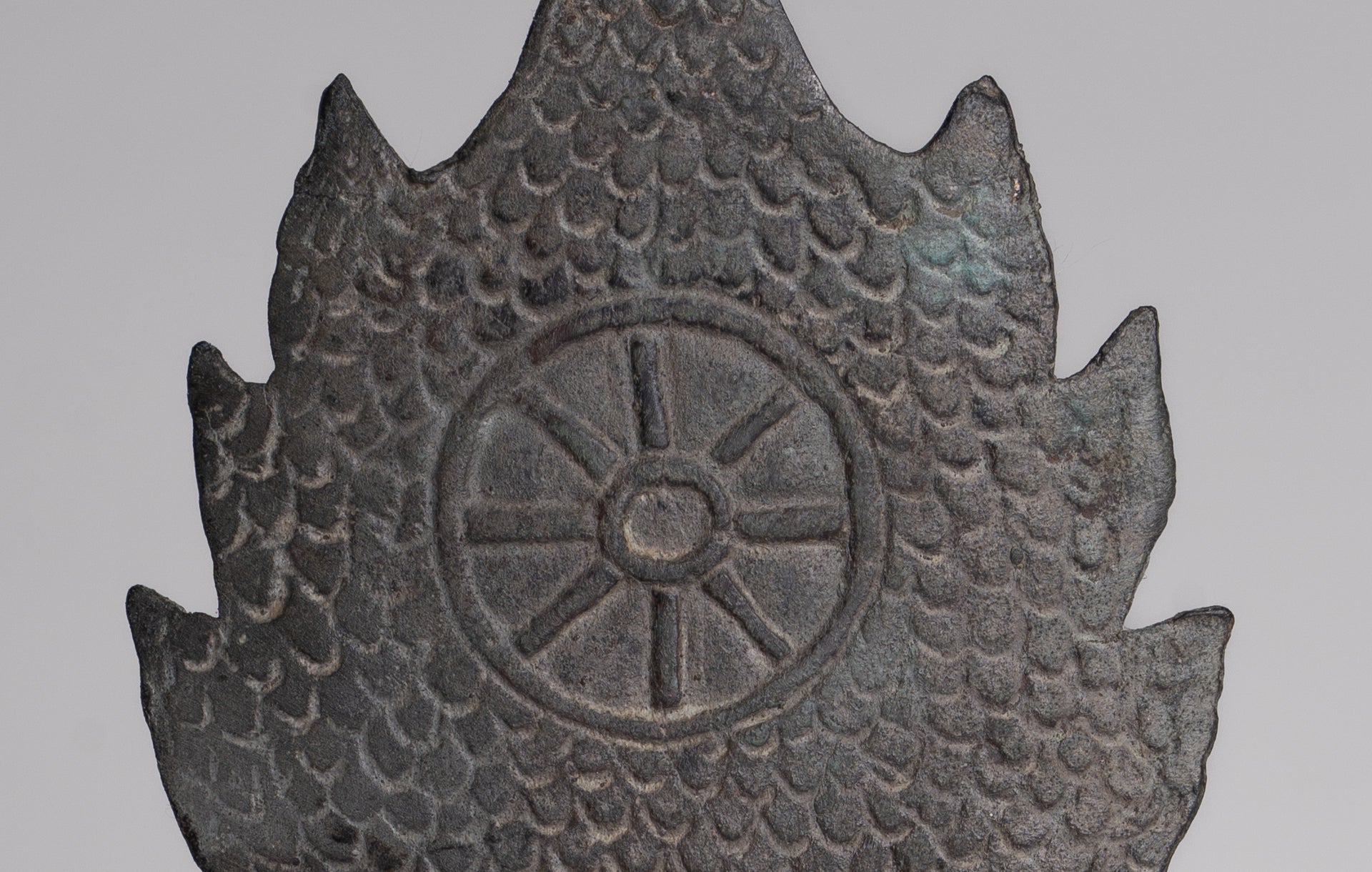 Buddha Statue - Antique Sukhothai Style Bronze Meditating Naga Buddha Statue - 21cm/8"