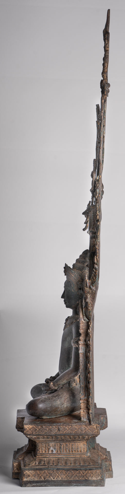 Buddha Statue - Antique Thai Style Enthroned Lopburi Meditation Buddha Statue - 94cm/38"