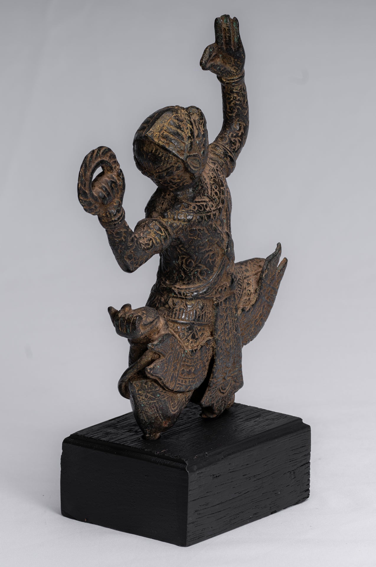 Antike Bayon-Hindu-Gott Hanuman-Statue im Khmer-Stil – 25 cm hoch