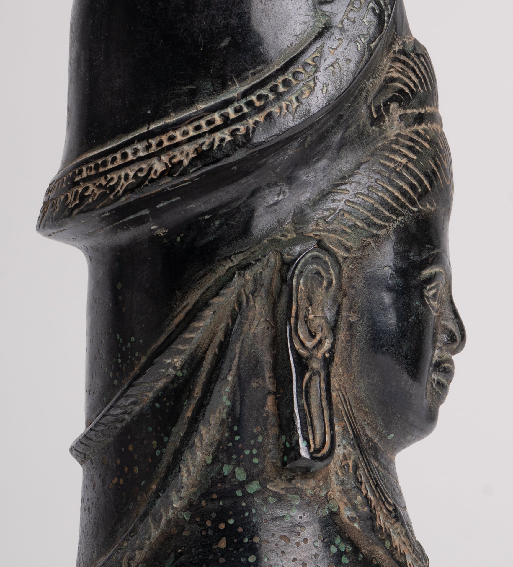 Antique Khmer Style Bronze Shiva Linga / Lingnum - 22cm/9"