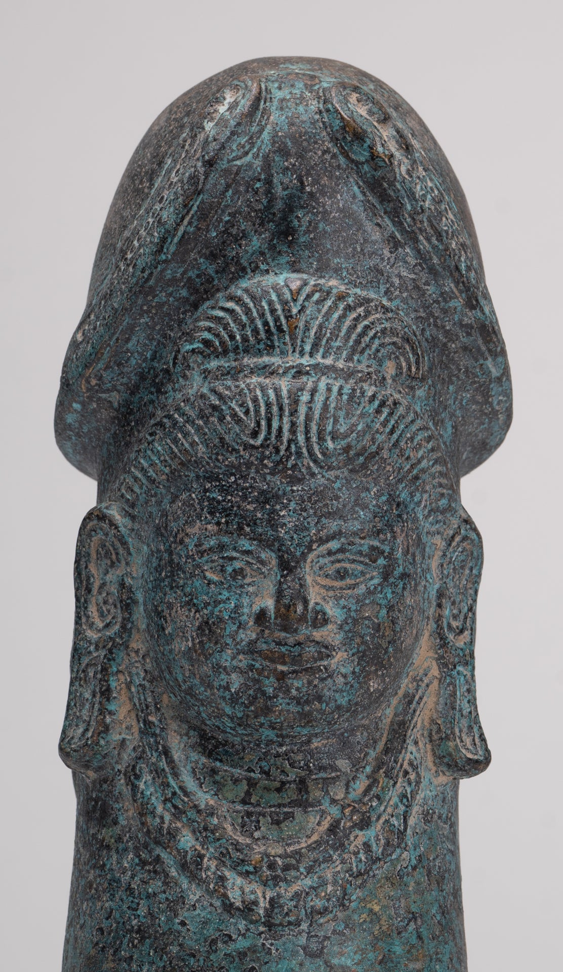 Antique Khmer Style Bronze Shiva Linga / Lingnum - 22cm/9"