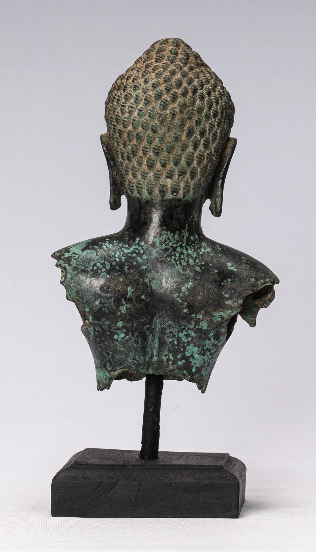 Antike Khmer Style Bronze Vishnu Torso Statue-Protector & Preserver-25cm/10 "