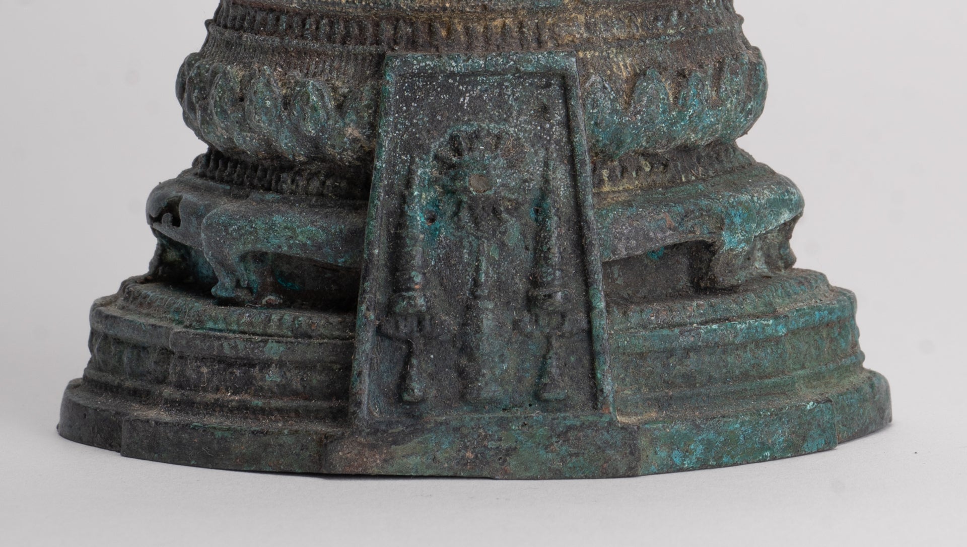 Buddha Sculpture - Antique Thai Style Bronze Seated Meditation Winter Buddha Statue - 12.5cm/5"