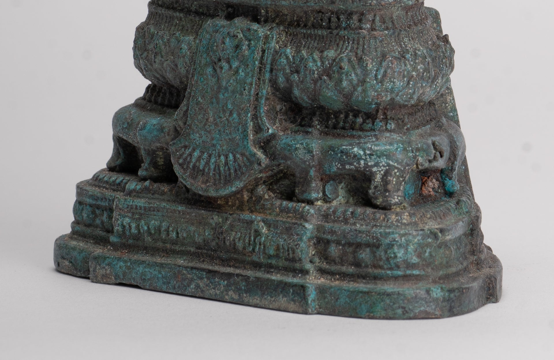 Buddha Sculpture - Antique Thai Style Bronze Seated Meditation Winter Buddha Statue - 12.5cm/5"