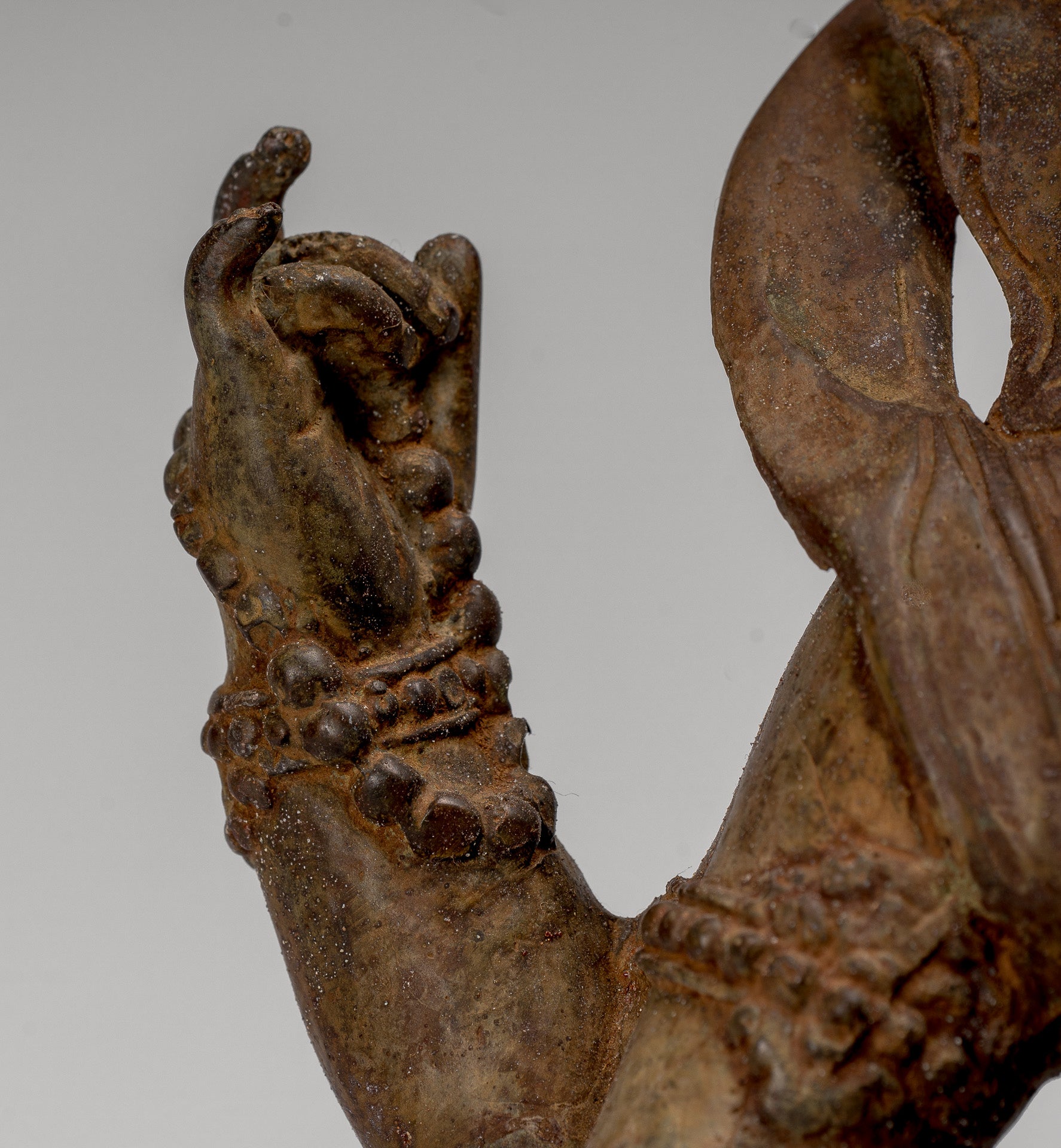 Ganesha Statue - Antique Javanese Style Bronze Seated Majapahit Ganesha Statue - 36cm/14"