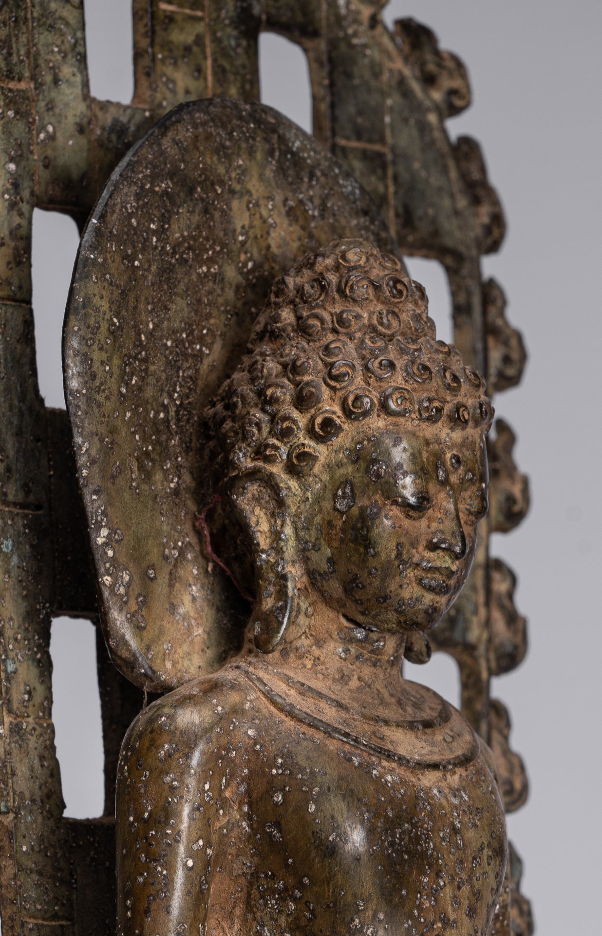 Statua Buddha - Antique in stile indonesiano Bronzo in piedi Java Teaching Buddha Statue - 39cm/16 "