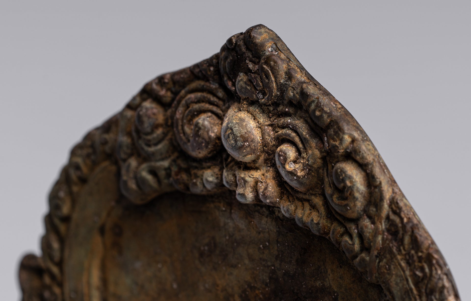 Estatua de Buda - Estilo indonesio antiguo de bronce de bronce Javanese Buda - 37 cm/15 "